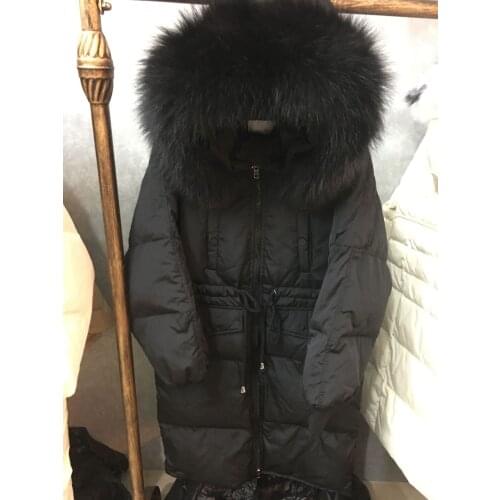 Duck White Down Jacket Woman Hooded Big Fur Collar Loose Jackets for Women Winter 2020 Korean Coat Chaqueta Mujer KJ429 s