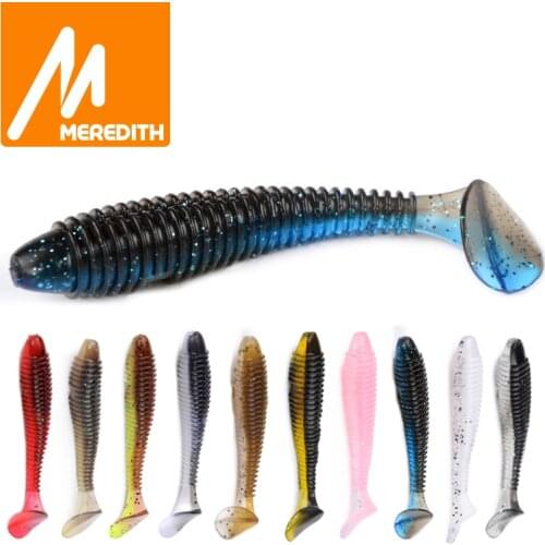 MEREDITH 75mm/3g 10pcs/Lot Fishing Soft Lures Craws Soft Lures FAT Swing Impact Swimbait Fishing Soft Bait Bass Bait wobbler