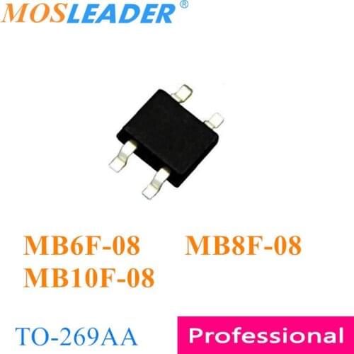 Mosleader 5000pcs MB6F-08 MB8F-08 MB10F-08 TO-269AA MBF SOP4 Chinese high quality Bridge rectifier 600V 800V 1000V 0.8A 800mA