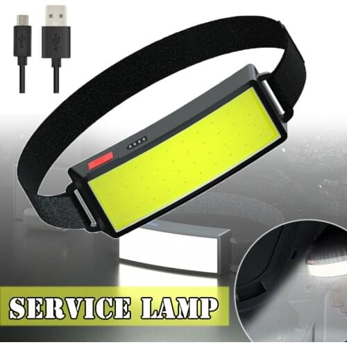 Newest Super Bright COB LED Headlamp USB Rechargeable Camping Fishing Headlight Waterproof Hiking Head Flashlight with Battery