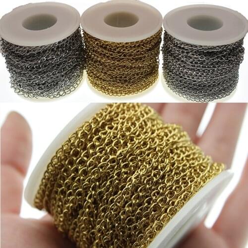 Not Fade) Stainless Steel Bracelet Welded Extension Tail Chain Bulk Gold Plated Necklace Extender Chains for DIY Jewelry Making