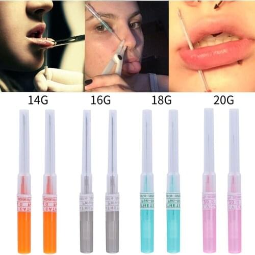 1pc Disposable Safe Sterile Nose Lip Belly Nipple Ear Eyebrow Piercing Catheter Puncture Needles Body Piercing Tools Kit