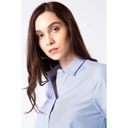 Женские голубые рубашки PIERRE CARDIN China At AliExpress