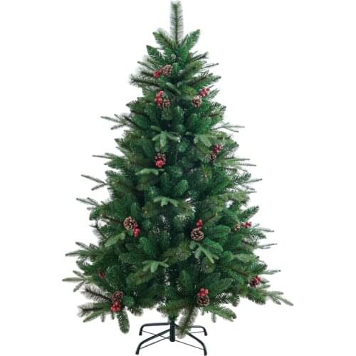 Christmas tree with pinecone&red berry Xmas Home decoration tree Artificial green PVC chirstmas tree arbol de Navidad