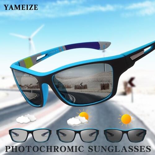 Photochromic Sunglasses Men Sport Polarized Sunglasses Anti Glare Sunglasses Vintage Fishing Sun Glasses Driving Goggles Oculos