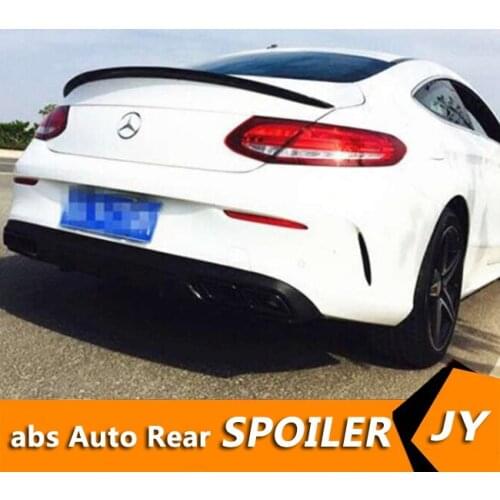 For Benz W205 C-class coupe Spoiler ABS Car Rear Wing Spoiler For Benz W205 two DOOR C180 C250 C350 C63 coupe Spoiler 2017