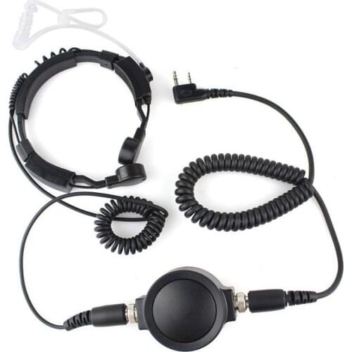 Heavy Duty Tactical Headset Mic Military Throat Microhone For Kenwood Baofeng UV-5R BF-888SKG-UVD1uv-8hx HYT th-uv8000d PX-777