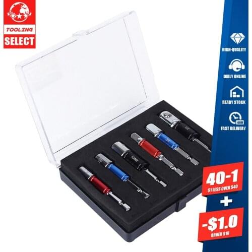 6/8 pcs Hex Power Drill Bit Driver Socket Tool Set Adapter Wrench Sleeve Extension Bar Electric Screwdriver Head