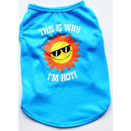 Spring/Summer Pet Dog Clothes For Small Dogs Cute Pet Cat Vest Clothing Pet T-shirt Dog Shirts Cartoon Chihuahua Pug Costumes