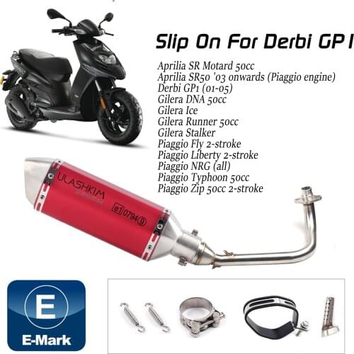 Motorcycle Scooter Exhaust Muffler Escape Full System Slip On For Piaggio Typhoon 50 cc 2-stroke Exhaust Muffler Escape