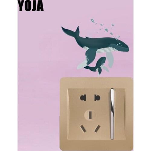 YOJA Interesting Animal Whale Wall Sticker Switch Decal PVC Home Decoration Graphical 11SS0338