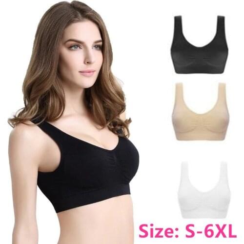 Giyu 3pcs Sexy Seamless 6 5 4 3 XL S Bra bras For Women No Pad Plus Pize Push Up Bralette Brassiere Bra Vest Wireless Active Bra
