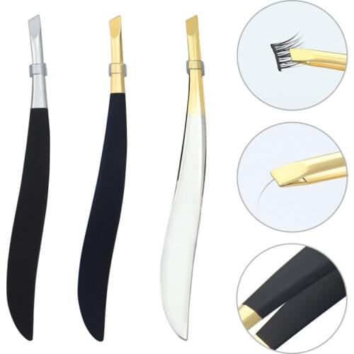 1Pcs Multifunction Facial Eyebrow Hair Removal Clips Stainless Steel Slant Tip Makeup Eyelash Extensions Tweezers Beauty Tools