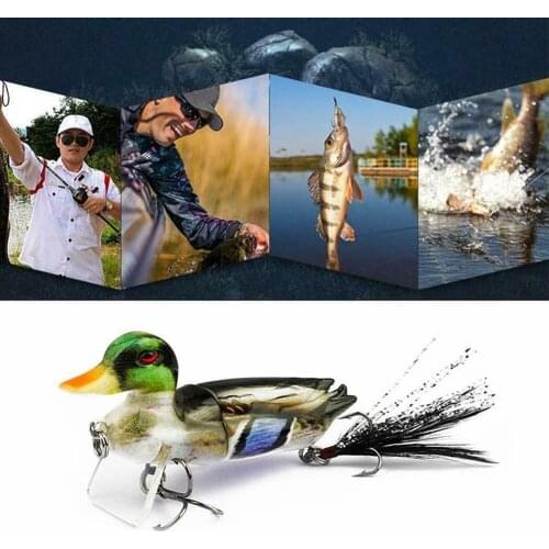 3D Floating Duck Bait Swim Hard Lure Bass Muskie Pike Fishing Lure Bait Accessories