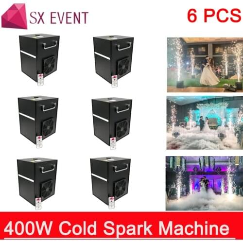 6pcs/lots 400w Professional dmx stage cold spark fountain Spark Sparkler Pyro Pyrotechnics Fireworks Machine