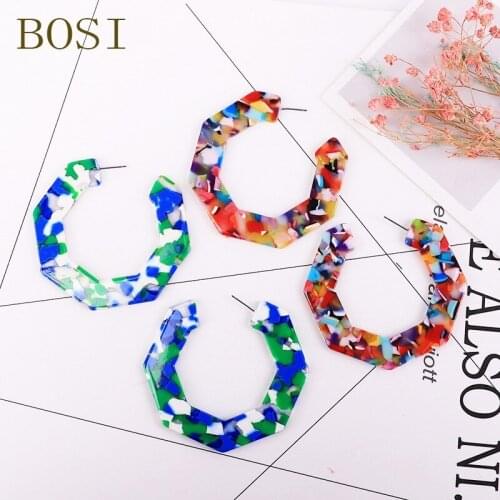 Acrylic Earrings 2019 Women Acetate Bohemian leopard long earings luxury brand korean punk Pendant Statement Fashion Jewelry cc