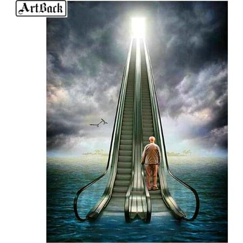 Diamond painting ladder landscape 5D full square / round drill 3d mosaic diamond embroidery home decoration