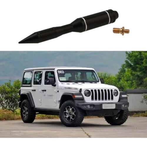 Bullet Antenna for Wrangler JK/JL/JT(2007-2021),Aluminum Antenna Replacement Accessories for Wrangler, black U90C