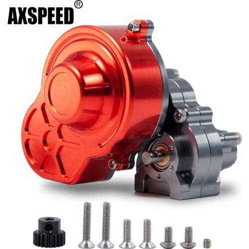 AXSPEED Complete Full Metal Reverse Transmission Gearbox with Gear for Axial SCX10 1/10 RC Crawler Car Upgrade Parts