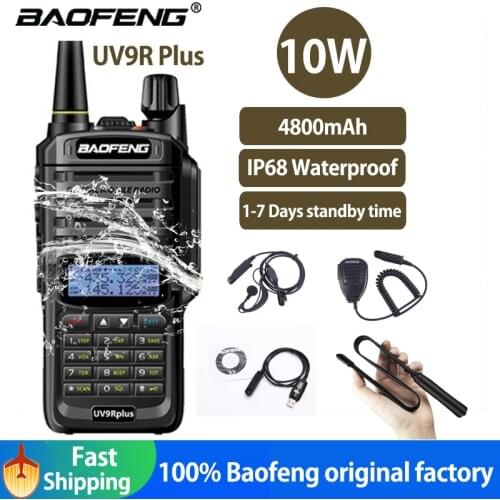 Baofeng 10w UV-9R Plus high-power walkie-talkie for two-way radio 10km 4800mah UV 9R plus upgrade walkie-talkie