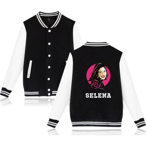 Harajuku Selena quintanilla Baseball jacket women Men Outerwear Jackets Autumn Casual High quality Round neck Baseball Jacket