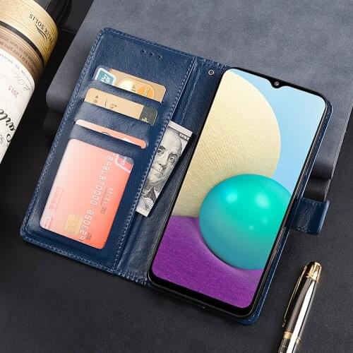 Flip Wallet Case For Samsung Galaxy A02 Leather Cover For Samsung Galaxy M02 Phone Case Funda Capa Coque