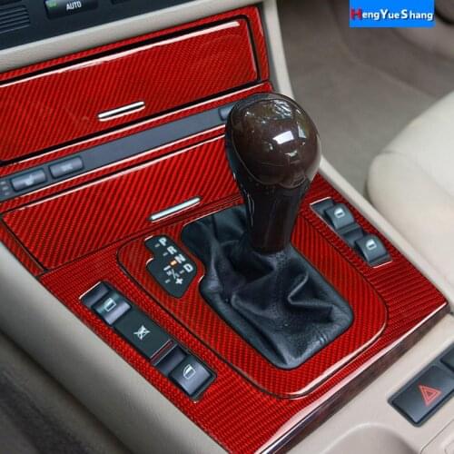 For BMW E46 Carbon Fiber Car Interior Dashboard Instrument Trim Central Control Frame Panel Storage Box Decor 1998-2004 3 series