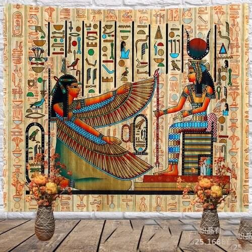 Egyptian Wall Blanket Home Decor Tapestry Bedroom Backdrop Wall Carpet Tenture Murale