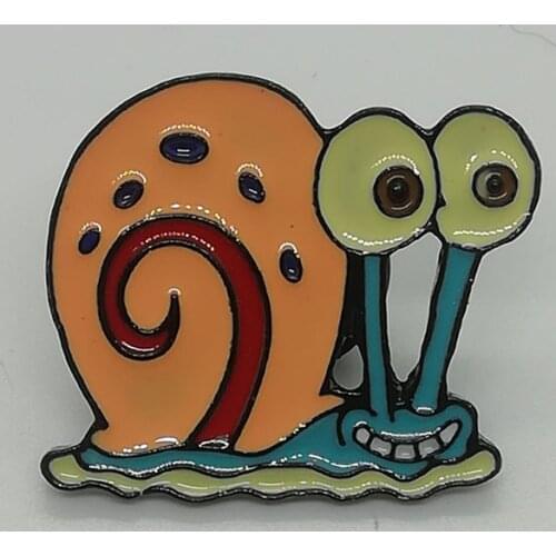 Cartoon Gary Snails Brooch and Enamel Pins Women Men Backpack Personality Kids Pin Jewelry