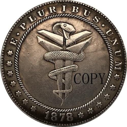 Hobo Nickel 1878-CC USA Morgan Dollar COIN COPY Type 204
