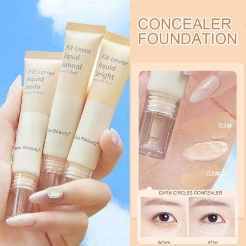 Face Cream Concealer Dropper Design Liquid Foundation Natural Primer Makeup Cosmetics for Daily Adult 15ML SK88
