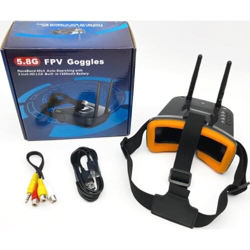 Mini FPV VR Goggles 3 inch Inches 480*320 Display 5.8G 40CH Auto-Search Build-in 3.7V 1200mAh Battery For FPV Quadcopter Drone