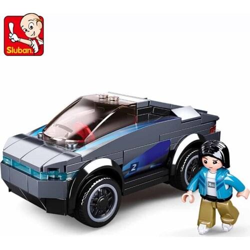 Sluban City Series Flippable Tram Car Vehicle Model Creator Model Building Blocks Set Bricks Toys For over 6 Year Old Boys Gift