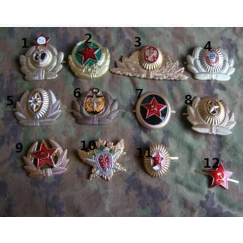 WW2 SOVIET UNION USSR RUSSIAN MILITARY ARMY METAL UNIFORM BADGE PIN SET