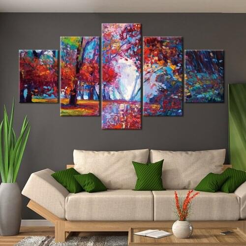 Popular Wall Art Frame Canvas Fashion Posters HD Prints 5 Pieces Paintings Modern abstract Pictures for Living Room Home Decorac