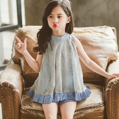 Toddler girl clothes kids lace floral patchwork dress and ruffle shorts suitable for teenage girl costume girl kid clothes