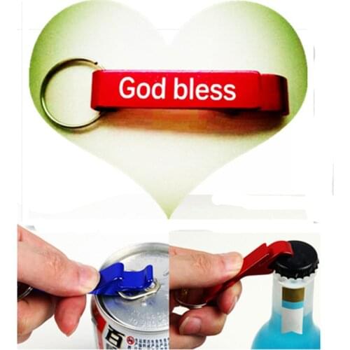 Custom beer bottle opener key ring custom logo practical multifunctional party opening event advertising small gift