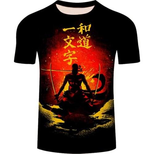 Hot Summer New Japan Anime One Piece Luffy Zoro T Shirt 3D T-shirt O-Neck Cartoon Tee Tops Men/Women Harajuku Tshirts Clothes