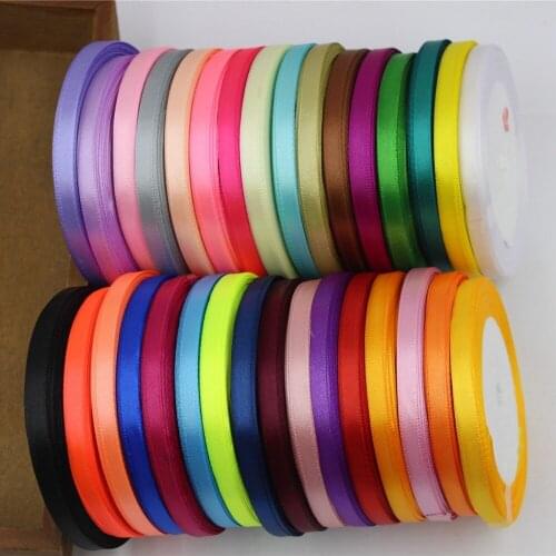 16691-B , 6mm 32 color can choose 25 Yards Silk Satin Ribbon , Wedding decorative ribbons, gift wrap, DIY handmade materials