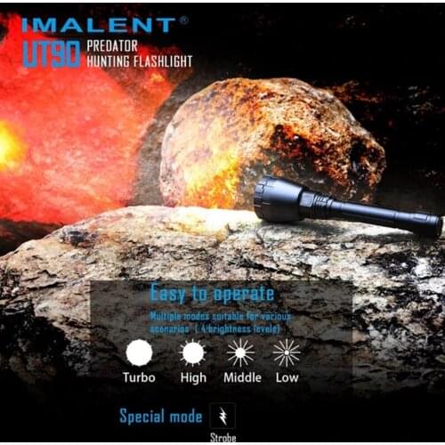 IMALENT UT90 Predator Flashlight Luminus SBT-90 2nd 4800LM LED Flashlight with 21700 Battery for Hunting or Search and Rescue