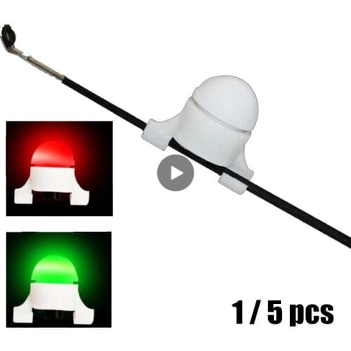 1/5pcs Fishing Bite Alarm Alert 2 Colors Fishing Rod Tip Clip Night Fishing Mini Rods LED Automatic Induction Fishing Tools New