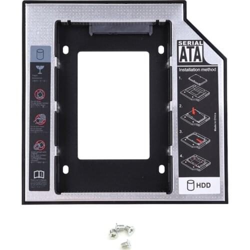 12.7mm SATA 2nd HDD SSD Universal Hard Drive Caddy for cd DVD-ROM Optical Bay A6HE