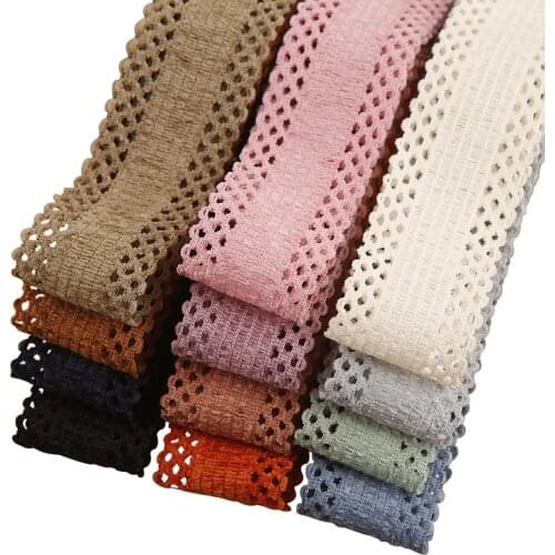 5yards/lot 16mm/25mm/40mm Velvet Braid Hollow Stitch Ribbon Soft Chenille Tape for Hairbow DIY Clothing Accessories Supplies