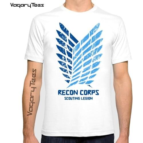 Attack On Titan T Shirt Men Scouting Legion T-Shirt Anime Shingeki No Kyojin Tee Tshirt Survey Corps Logo Clothes Gift