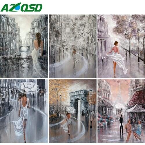 AZQSD DIY Diamond Painting Woman Cross Stitch Picture Of Rhinestones Diamond Embroidery Portrait Mosaic Gift Home Decor