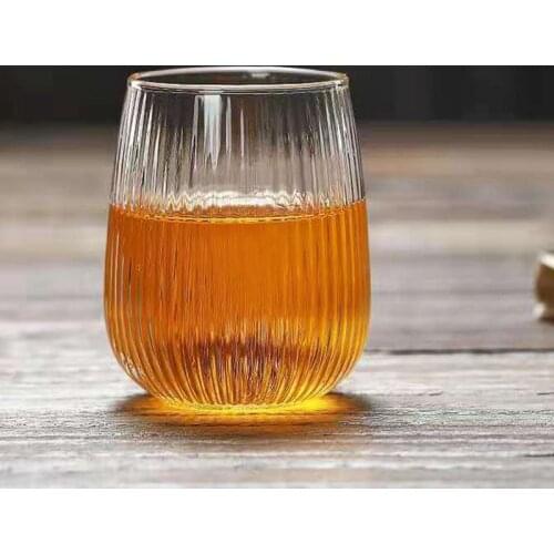 Water Bottle Stripe Glass Cup Kawaii Dessert Cups Wine Glass Juice Drinking Cup Milk Bottle Whiskey Glass Coffee Mug