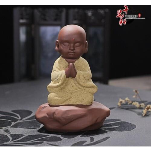 Tea tea pet ornaments purple sand play novices monk boutique tea ceremony accessories collections personality figure