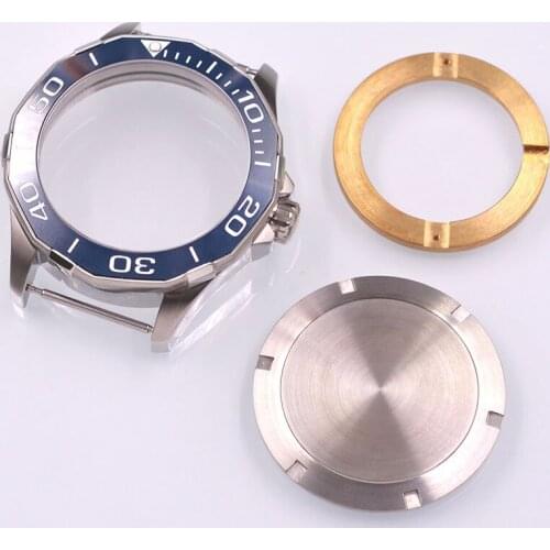 44mm Sapphire Glass ceramics Bezel Watch Case fit ETA 2824 2836 Miyota 8205 8215