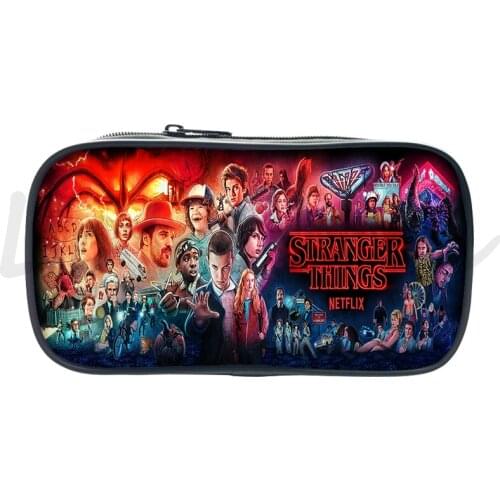 Stranger Things Pencil Case For Boys Girls Pencil Holder Child Pen Bag kids pen Box Students School Stationery Supplies bag gift