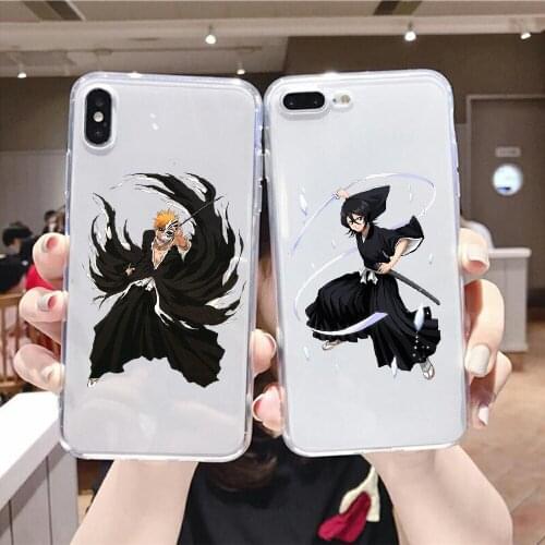 Bleach Anime Ichigo Kurosaki Phone Case For Samsung Galaxy A 3 5 7 8 10 20 21 30 40 50 51 70 71 E S 2016 2018 4G transparent